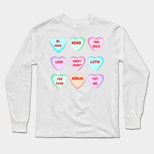 Candy Sweet Hearts Love Valentines Day Long Sleeve T-Shirt